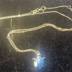 Turtle Pendent W/chain 925
