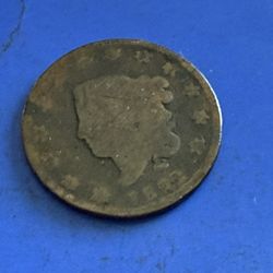 1822 Coronet Head Large Cent