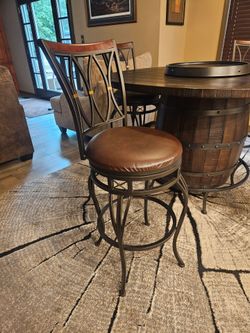 New in Box Allen & Roth Hannah Swivel Bar Stools