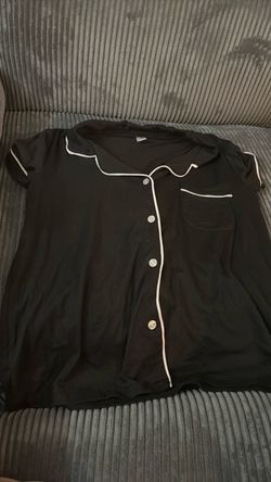 Black and white pajama shirt