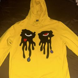 Yellow Roku Studio Tear Drippin Hoodie (Medium)
