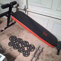 Marcy Sit Up Bench And 40lb Dumbbell Set