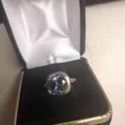 Tanzanite 4 Karats Setting in White Gold