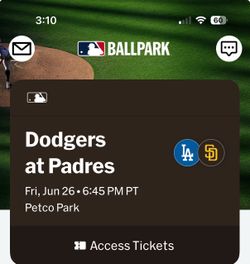 2 Tickets - Padres vs Dodgers - Friday 6/26