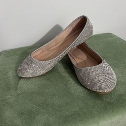 A New Day Women's Corinna Ballet Rhinestone Flats Size 7.5