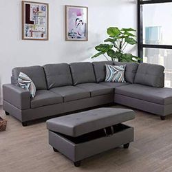BRAND NEW SECTIONAL COUCH WITH OTTOMAN INCLUDED