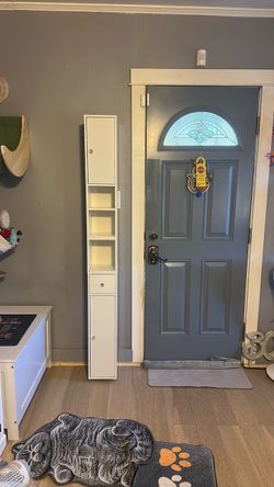 Tall Narrow White Storage Cabinet