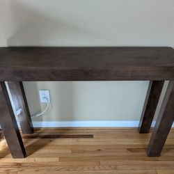 Walnut Wood Console Table