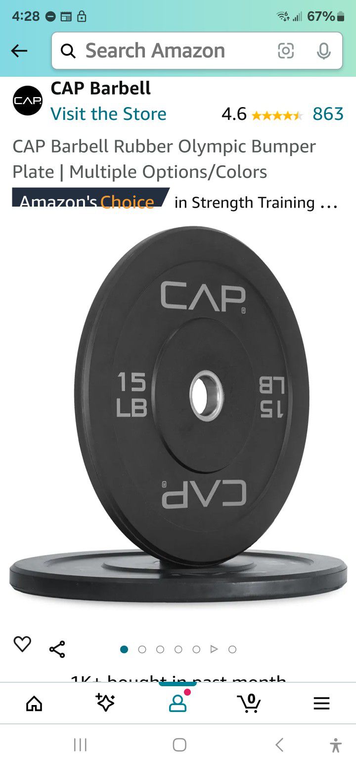 Cap 15 Lb Weight Plate Set