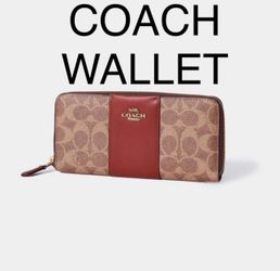 COACH Wallet Women’s Accordion Zip Wallet In Colorblock Signature Canvas