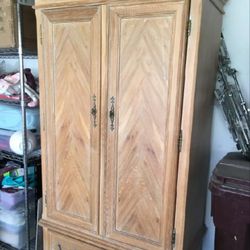 Herringbone Designed Armoire