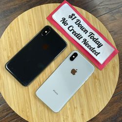 Apple IPhone X Unlocked -PAYMENTS AVAILABLE-$1 Down Today 