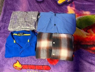 4 pack of XL + XXL button up and polo shirt