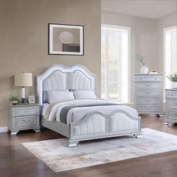 Queen Bed Built-In LED Lights / Mattress Included.     🌠    Cama Queen Size Con Luz Led / Colchon Incluido 