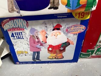 Vintage Gemmy 4FT Tropical Santa Christmas Airblown Inflatable – Walgreens Exclusive