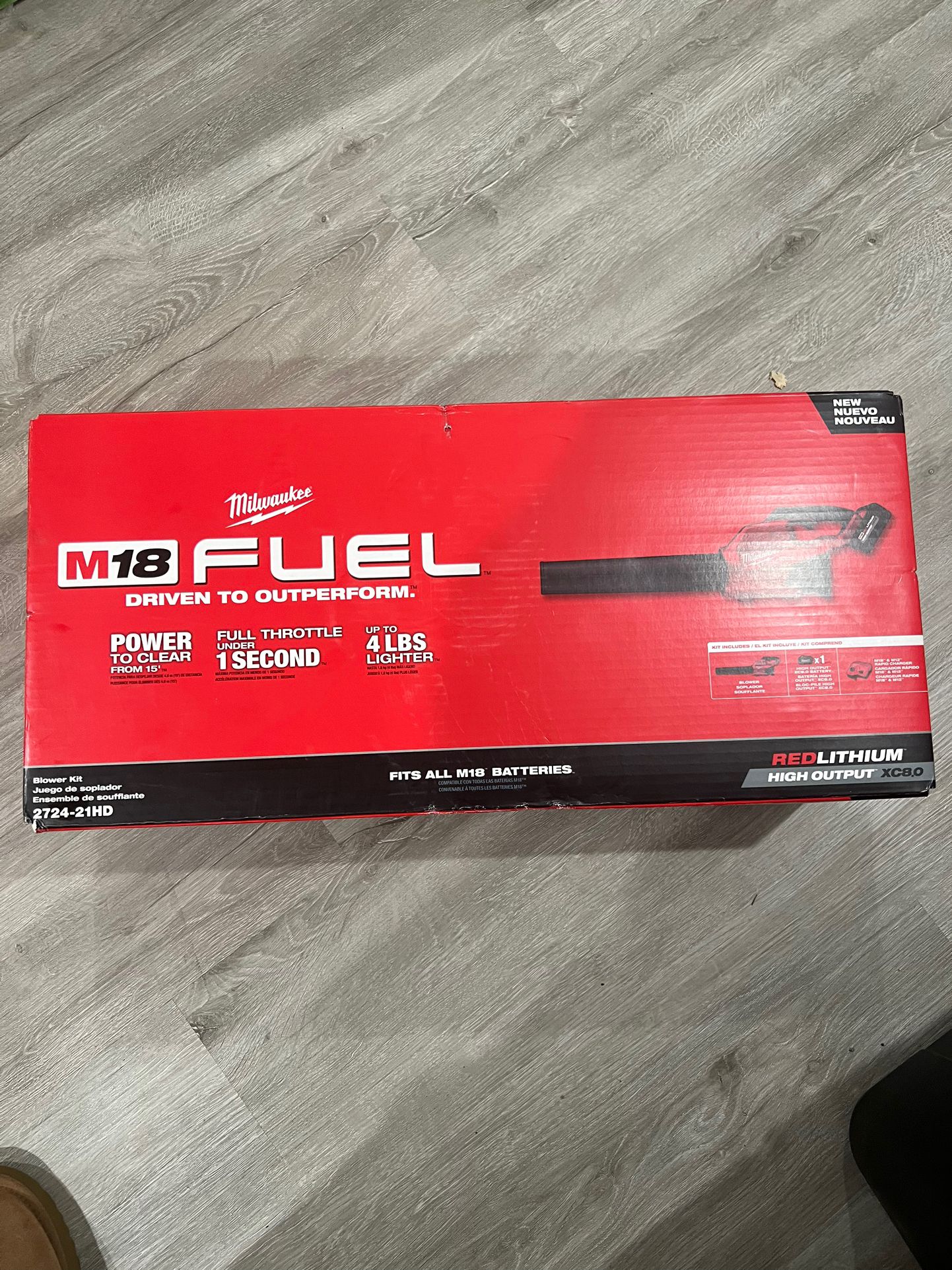 Milwaukee 120 Mph 450cfm Cordless Blower Kit With 8ah Battery And Rapid Charger