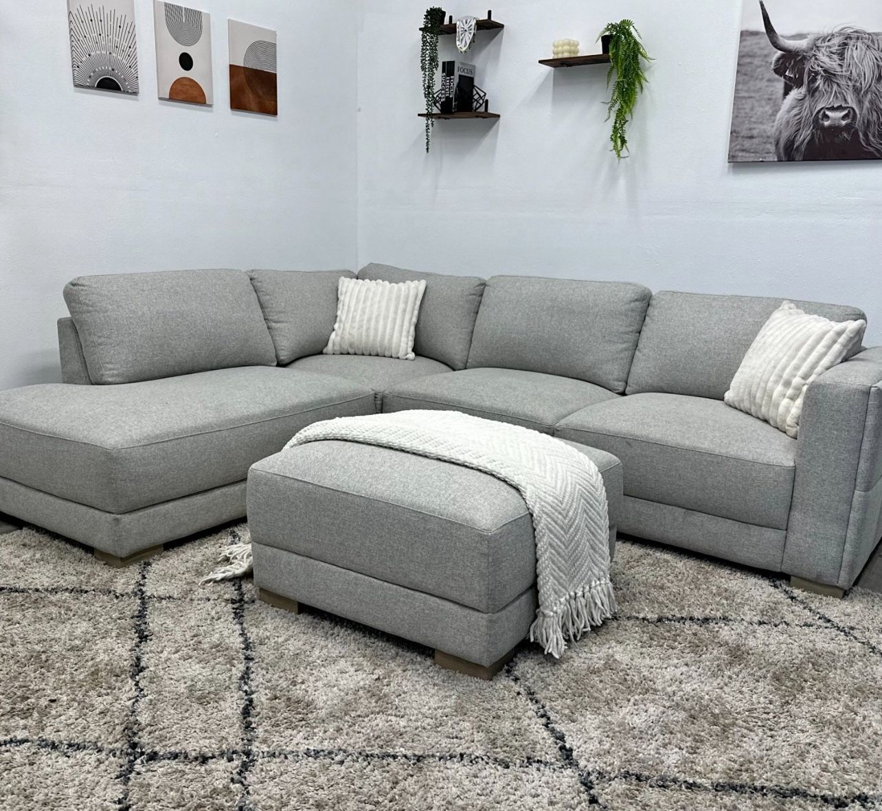 Gray Sectional Couch - Free Delivery