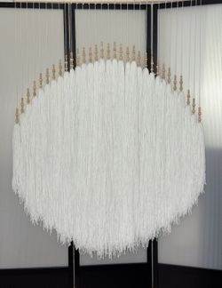 White Macrame / Large Wall Hanging Tassel Decor
