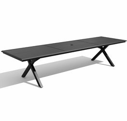 10 pcs chair +118" Aluminum Outdoor Patio Dining Table for 8-12 Person