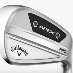 Callaway apex irons A, PW-4 iron (8) RH- stiff