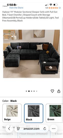 **BRAND NEW COUCH** L shaped sleeper couch