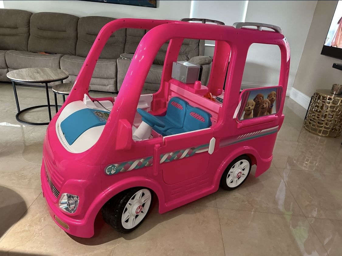Barbie Camper Dream Car Electric 12 Volt (Sold out Everywhere) It's New Out Of Box