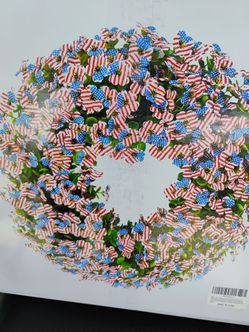 New in box patriotic wreath