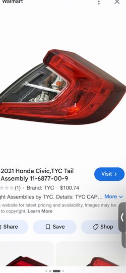 2017-2021 Honda Civic Tail Light