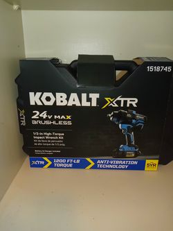 Kobalt 24v max brushless 1/2 in high torque impact wrench kit