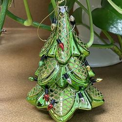 Christmas Tree Ornament Shatterproof Green Tree