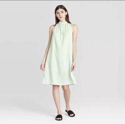 Womens Small Mint Green Dress-Decatur And Tropical