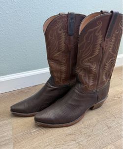 Lucchese Lizard Skin Western Cowboy Boots - excellent hand made in Austen, TX