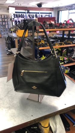 1003 Coach C6231 Black Leather Kristy Shoulder Bag 582207