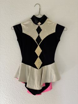 Black And White Figure Skating Dress 
