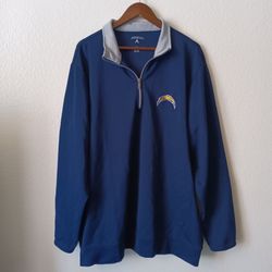 Size XXL Chargers Vintage Antigua 1/4 Zip Men’s Pullover Sweater Pre-owned