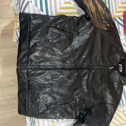 FTP ALL BLACK LEATHER JACKET “s”