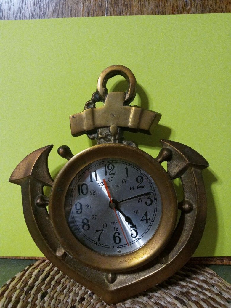Vintage Authentic Solid Brass Ship's Clock