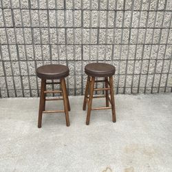 2 Bar Stools 60” Tall 34” Wide