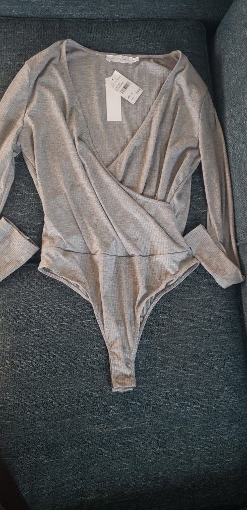 BNWT Nordstrom All In Favor Bodysuit XL Grey