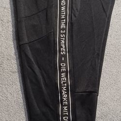 Men's Size Small Adidas 2 Strip Pants Workout Running Zipper Pockets