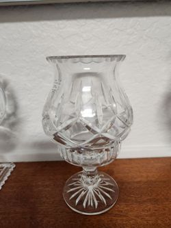 Beautiful 24% Lead Crystal 7" Candle Holder