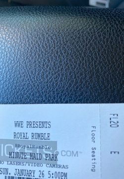 Royal rumble Floor seats by ramp