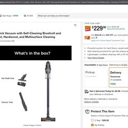 Shark Pet Pro Cordless Stick Vacuum with Self-Cleaning Brushroll and Powerfins for Carpet, Hardwood, and Multisurface Cleaning