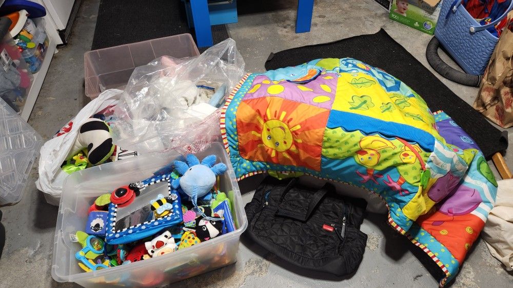 Baby Toys, Matt, Diaper Bag And Stuffed Animal