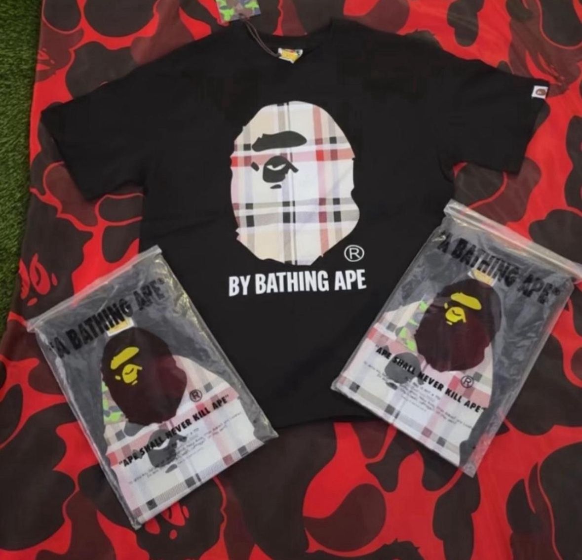 Burberry Black Bape Shirt Size Large