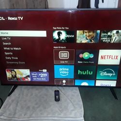 TCL Roku TV 50" Inch LED 5 Series 2160p Smart 4K UHD TV  HDR Roku TV 49S515 Remote Control Included 