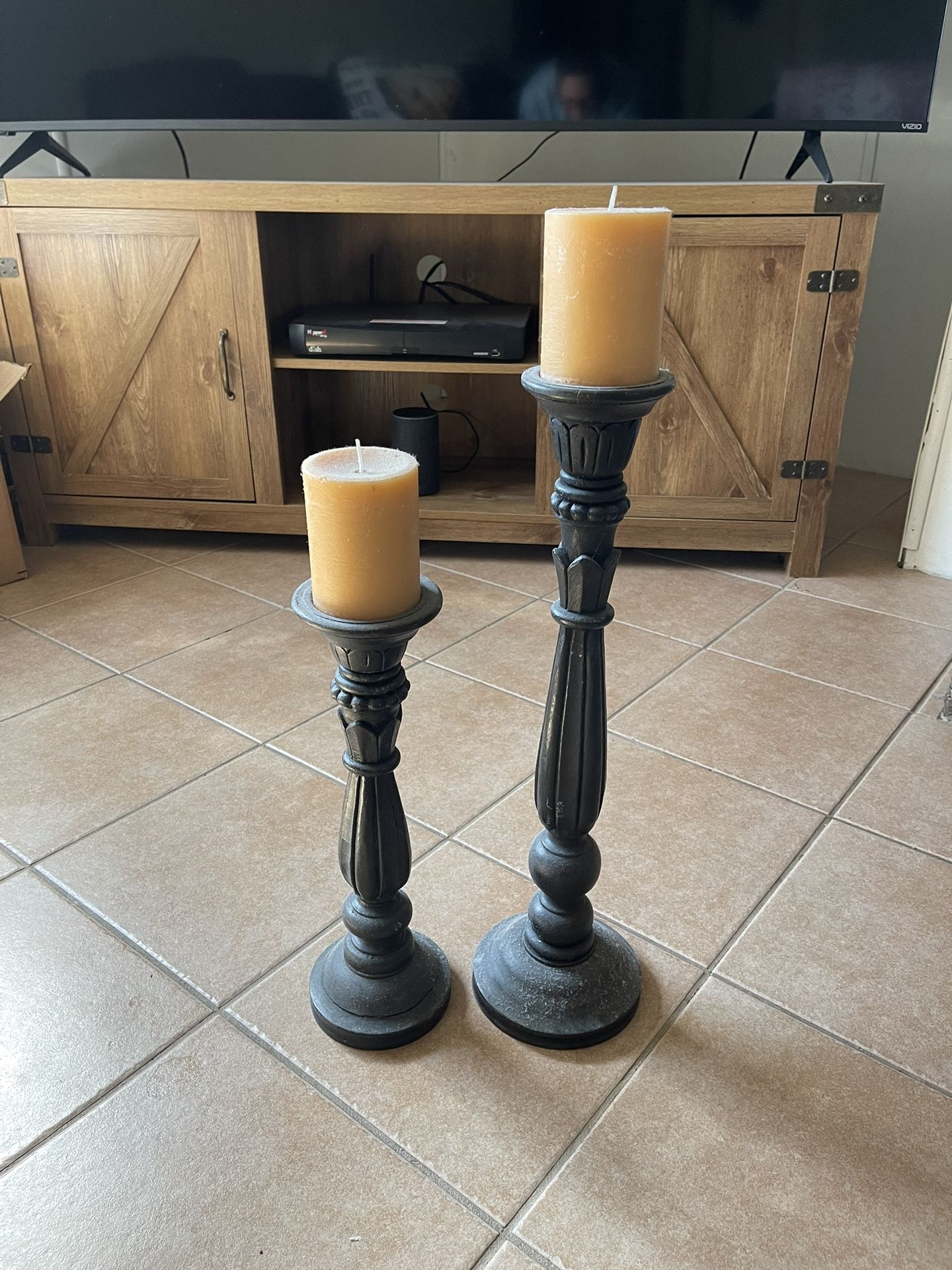 Candle Holders w/pillars