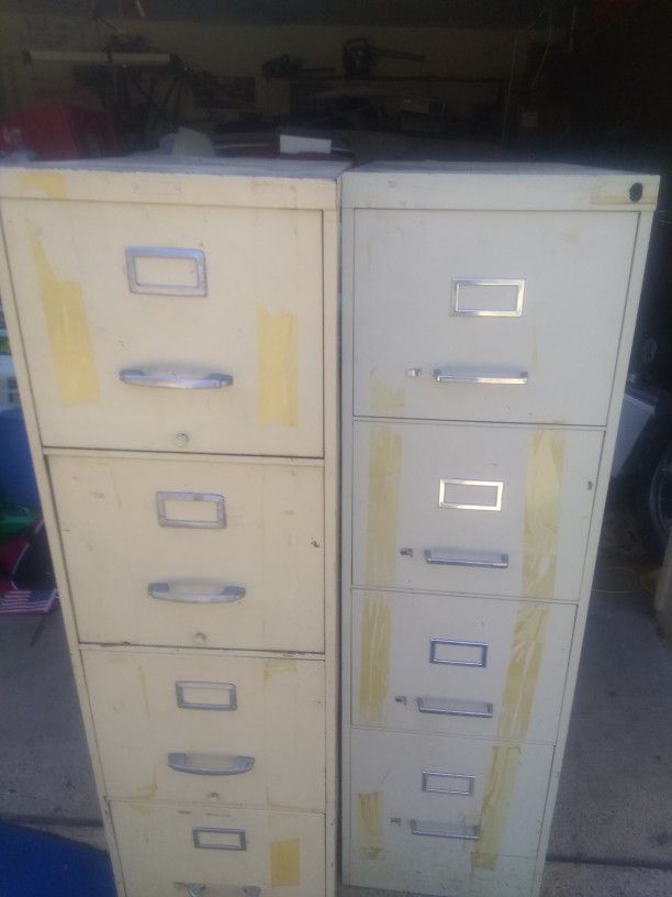 2 Invincible Brand Commercial File Cabinets Heavy Duty