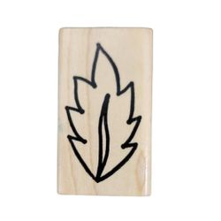 Vintage 1994 Ellen Hammond Fabricated Art Leaf Rubber Stamp