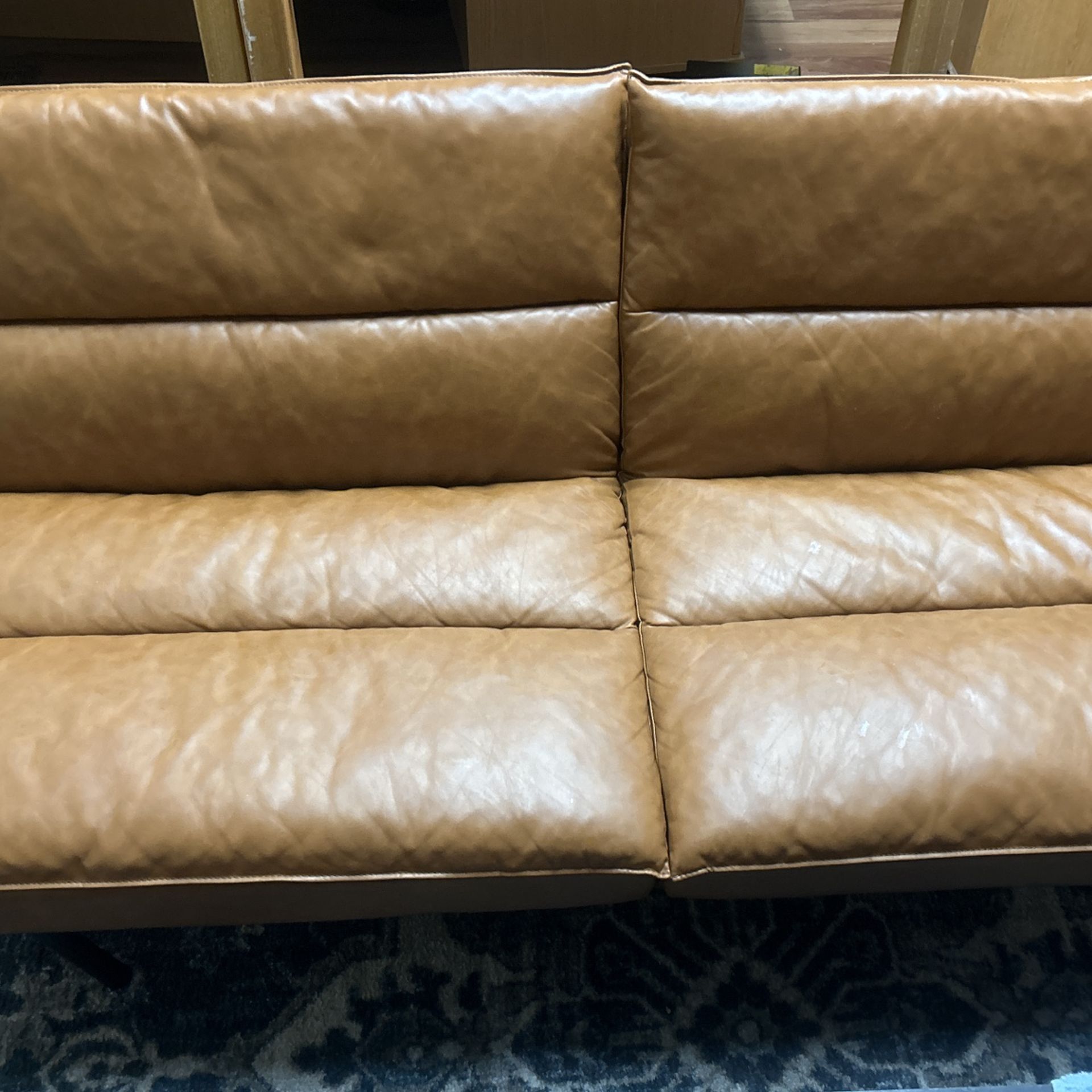 Brown Leather futon